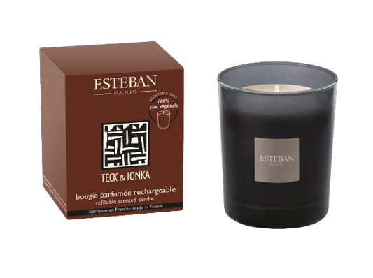VELA PERFUMADA RECARGABLE ESTEBAN PARIS TECK&TONKA 180GR